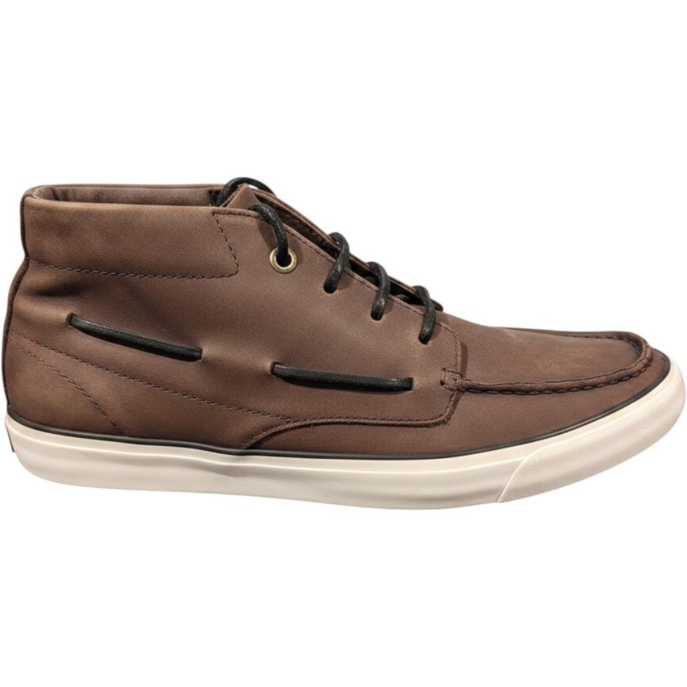Converse Jack Purcell Mens 8.5 Brown Leather Boat Chukka Shoes 125212C Mid Top‎